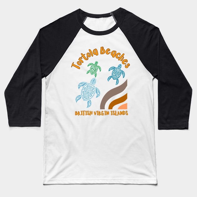 Tortola beaches British Virgin Islands Baseball T-Shirt by DW Arts Design